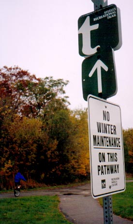 We'll ride here in the winter, whether the plow or not. L'Amoreaux Park, Scarborough