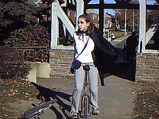 Amanda dressed as a witch